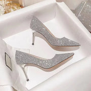 Damen-Luxus-Designer-elegante Hochzeit-Gold-Heels